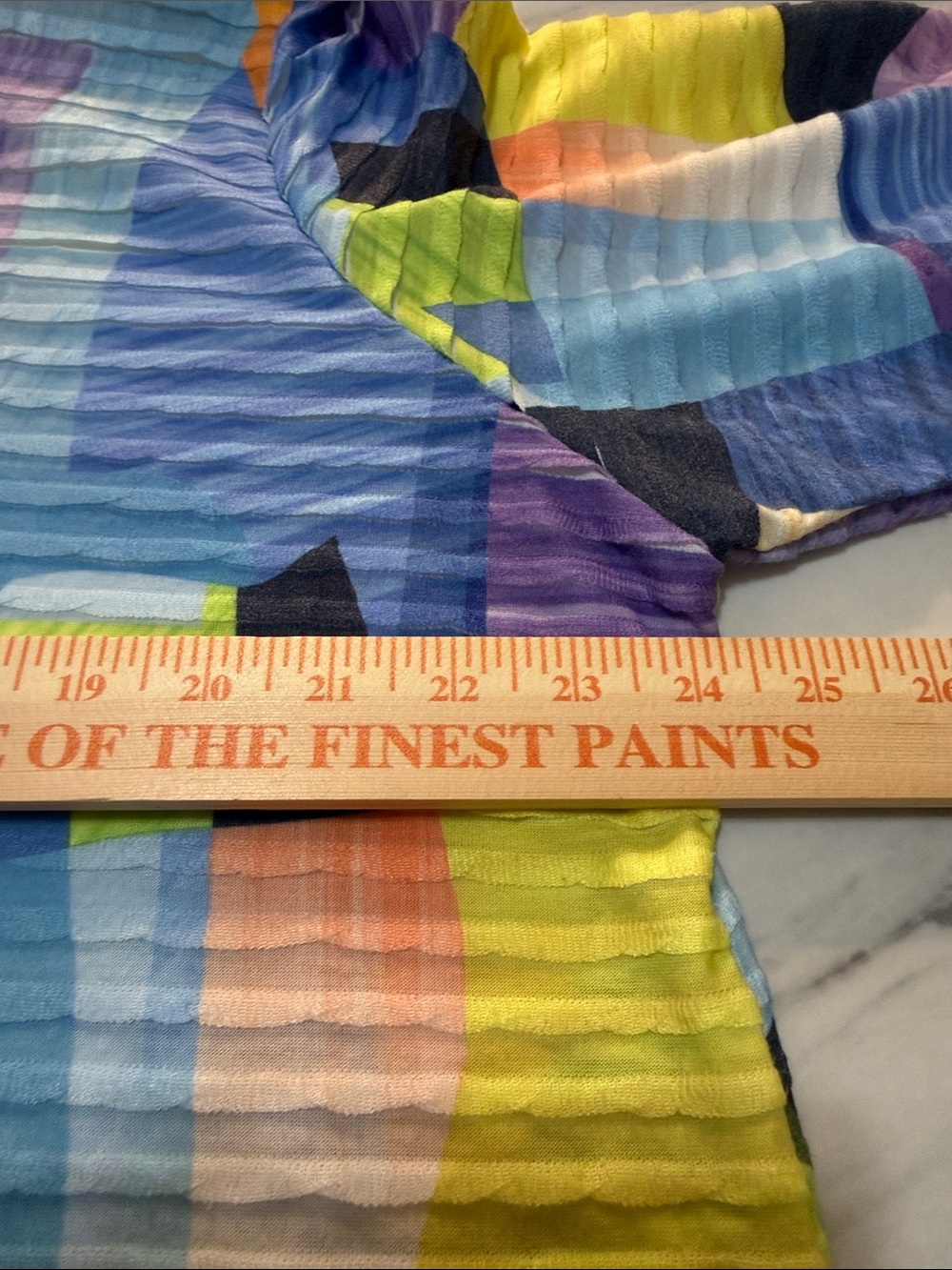 Alfred Dunner Multicolor Abstract Print Tunic - Blue, Purple, Yellow, Orange - Picture 5 of 10